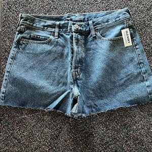 Old Navy Women's Sky-High A-Line Classic Blue Jean Shorts Size 14